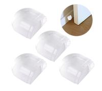 4 Pcs Self Adhesive Clear Door Stopper, Floor Door Stop Buffer, Sound Dampening Buffers, Transparent Rubber Half Moon Stops, Protect Walls Furniture from Damage, Anti Collision Noise Reducing Bumpers