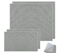 4 Pcs Self-Adhesive Fabric Repair Patches, 2 Sizes Linen Fabric Repair Patch Kit Canvas Fabric Patch for Car Seats Curtain Sofa Various Fabrics(Grey,9.8"x8.1"+9.8''x4.1'')