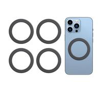 4 Pcs Self Adhesive Metal Ring, Magnet Ring Sticker Universal Compatible with MagSafe, Metal Rings for iPhone, Samsung & Android Phone Cases Magnetic Accessory for MagSafe Charger, Car Mount, Wallets