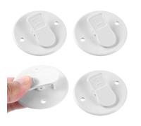 4 PCS Self-Adhesive Shower Curtain Clips, White ABS Plastic Splash Guards with Windproof Design, Ideal for Bathroom Shower, Prevent Water Splashing Out, Keep Curtain Closely Attached to Wall
