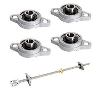 4 Pcs Self Aligning Pillow Block Zinc Alloy 15mm Bore Rhombus Flange Bearing Stand Rhombic Mini Insert Bearing for Machinery KFL Series Conveyor Systems 3D Printer Accessories