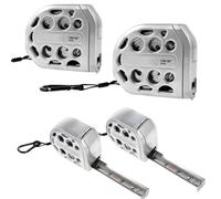 4 Pcs Self-Locking Measuring Tape, 25 Ft Stainless Steel Hollow Tape Measure, Double-Sided Scale Waterproof Anti-Fall Retractable Ruler, Portable Woodworking Tool for Home, Industrial Bright Day