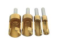 4 Pcs/set 9.6mm 12mm 18mm 20mm 1/4" Shank Titanium Barrel Cork Drill Plug Cutter Drill Bit Bored Hole Wood Tenon Drill Hole Saw Arbors Handy Woodwork Tool