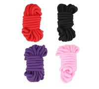 4 Pcs Set Bondage Ropes (Each Rope 5m), ZEOABSY Comfortable Cotton BDSM Ropes for Couples, 4 Colors Restraints Bundle for Bedroom Play, SM Sex Toys Flirt for Women Men Extreme Love (4 x 5m)