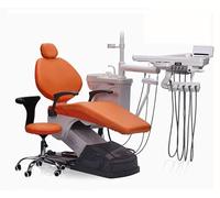 4 pcs Set Dental Chair PU Leather Seat Cover Waterproof Elastic Dentist Protector Contains Headrest Back Cushion(D)