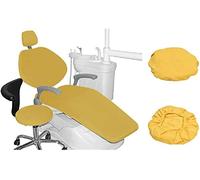 4 pcs Set Dental Chair PU Leather Seat Cover Waterproof Elastic Dentist Protector Contains Headrest Back Cushion(B)