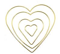 4 Pcs/set Heart Metal Craft Hoops Dream Catcher Rings for Diy Dreamcatchers Wreaths Macrame Project