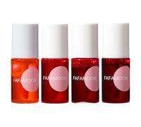 4 PCS/Set Lip Glaze Set Natural Formula Long-lasting Waterproof Lip Gloss Non-sticky Lipstick Fruit-Flavored Stain for Daily Use Tint