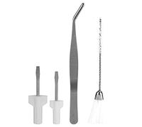 4 PCS Sewing Machine Cleaning Kit, Elbow Tweezer, Double Headed lint Brush, 2 Different Size Screwdrivers, for Cleaning The Sewing Machine
