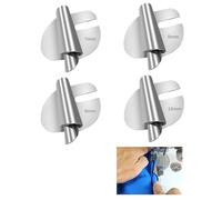 4 PCS Sewing Machine Rolled Hem Presser Foot, Universal Rolled Hem Presser Foot kit with 4-Sizes(7-10mm), Stainless Steel Narrow Sewing Machine Feet Accessories for Household Industry DIY Crafts