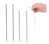 4 Pcs Sewing Needles, 2 Big Sizes Eye Hand Sewing Needles, Embroidery Needles,Stitching Needles for All Kinds of Wool Needle Hand Knitting Sewing Projects