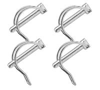 4 Pcs Shaft Locking Pin 8mm Wire Lock Pin Safety Coupler Pin for Farm Lawn Trailers Wagons Garden Towing