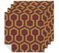 4 PCS Shining Overlook Cloth Napkins 18.7"x18.7"- Single-Sided Print, Soft & Reusable Napkins for Elegant Dining, Wedding, Party, Restaurant Decor