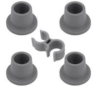 4 Pcs Shower Chair Flange Foot Pads with 1 Shower Head Bracket, Non-Skid Rubber Suction Cup Feet Metal Insert Reinforced Bath Aid Accessories for Bath Seat Transfer Bench(Straight)