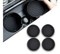 4 Pcs Silicone Car Cup Holder Coasters for VW TIGUAN II 2016-2024 Center Console Drink Mats Auto Interior Storage Accessories Flexible