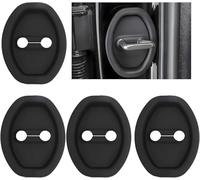 4 Pcs Silicone Car Door Latch Lock Cover for 2020-2026 Gladiator JT | Rust resistant protector. Sound deadening cushion. Self-adhesive backing. Flexible rubber cylinder guard.