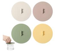 4 Pcs Silicone Cup Lids, Silicone Cup Covers, Colored Universal Cup Lids, Reusable Silicone Cup Covers for Drinks, 3.9 Inch Universal Mug Lids, Food Grade Dust-Proof Airtight Seal for Coffee, Tea