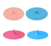 4 Pcs Silicone Cup Lids,Urvoo Silicone Cup Covers Lids Anti-dust Airtight Seal for Mugs, Drink Cup,Cups,Glass Cup,Coffee Cup