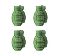 4 Pcs Silicone Ice Cube Mould 3D Grenade Shape Ice Cube Trays Chocolate Cake Mould for Whiskey Cocktails Ice Cubes Chocolates Jello