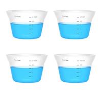 4 Pcs Silicone Laundry Measuring Cup 125ml Reusable Liquid Measuring Cup Laundry Detergent Dispenser Cups with Scale, Washable No Leak for Home Hotel