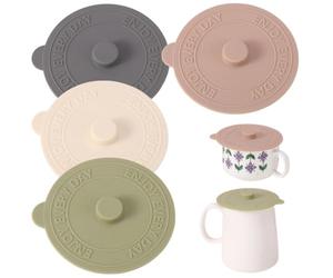 4 Pcs Silicone Lids Food Covers, 10cm Drink Cup Anti Dust Mug, Reusable Silicone TeaLid, Round Universal Cover for Home Outdoors Tea Coffee Wine Glasses Mugs Drink