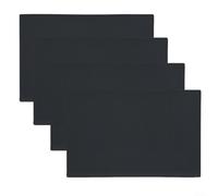 4 PCS Silicone Pads for Countertop Protection Easy Clean Non Slip Shelf Liners (Black)