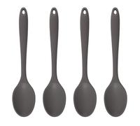 4 Pcs Silicone Spoons for Cooking, Multi-Purpose Cooking Spoons, Suitable for Baking, Frying, Stirring and Cook in The Kitchen (Gray)