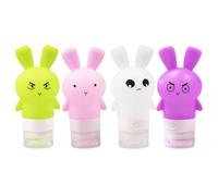 4 Pcs Silicone Travel Bottle Set 75 ml Refillable Leakproof Squeezable Travel Containers for Shampoo Lotion Liquid