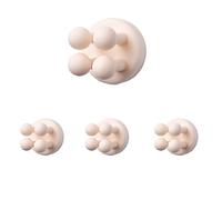 4 pcs Silicone Waterproof self Adhesive Toothbrush Holder,Multi-Function Wall Mounted Single Hook Plug Holder for Toothbrush Razor and Small Items for Bathroom Kitchen Living Room Office White
