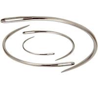 4 Pcs Silver Curved Needles Sewing Needles, Leather Needles, Weaving Needle Heavy Duty Durable Curved Leather Hand Sewing Needles Repairing Weaving Crafts Sewing Needles Set Curved