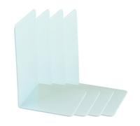 4 PCS Simple BookEnds L-shape Book Stoppers Acrylic Holder Decorative Stopper for Library Bedroom End Holder Decorative Stopper