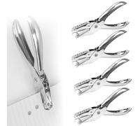 4 Pcs Single Paper Hole Punch Set, 3mm,6mm Single Hole Paper Punch, for Home Office School Diy Crafts Scrapbook Notebook Card Making -10 Sheet Capacity
