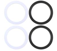 4 PCS Sink Plug Rubber Seal 110mm Sink O Ring Seal Washer Rubber O-Ring Sealing Gasket Washers Gaskets Bath Seal Set for Toilet Drain Kitchen Sink Basket Strainer Waste Bathroom (Black & White)