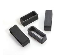 4 Pcs Size 26mm Black Rubber Replacement Keeper Watch Band/Strap Loop for Men Women