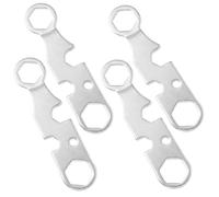 4 Pcs Skateboard Tool in One Wrench for Roller Skate Winter | Sturdy Metal Build, Adjust Kingpin Nut, Silver Finish, Scooter Nuts, Skate Park Wheel Maintenance