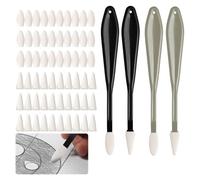 4 Pcs Sketch Wiper with 60PCS Sponge Heads,Sketch Drawing Tools,Drawing Blending Stumps,Paper Art Blenders Sketch Trimmer,Artist Blending Sponge for Students,Artists,Detail Painting