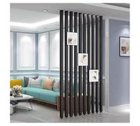 4 Pcs Slat Room Dividers, Freestanding Modern Wall Post Partition, Galvanized Steel Privacy Screens Post, for Entrance Restaurant Office Decor Column(Black,115cm/45.3in)