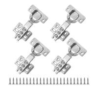 4 Pcs Slide-on 35mm Kitchen Cabinet Wardrobe Door Hinge, Self Closing Kitchen Cupboard Hinge for Wardrobe and Furniture Doors, Hinge with Screws for Easy Installation,Cabinet Hinges