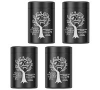 4 Pcs Small Keepsake Urns for Human Ashes,Mini Urns for Ashes,Aluminum Memorial Keepsake with Tree of Life Design Small Funeral Urn for Human or Pet Ash(black)