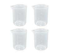 4 Pcs Small Measuring Jug, 100ml Transparent Measuring Cups Graduat Beaker,Measure Cups for Lab Household Kitchen Cooking Baking Measure/re-usable