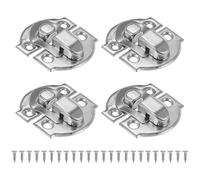 4 PCS Small Metal Box Toggle Latch, Vintage Hasp Latch Lock, Buckle Hardware with Mounting Screw for Wood, Jewelry, Cabinet Toolbox, Ordinary Box