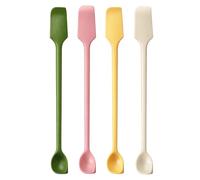 4 Pcs Small Spatula Silicone Set 26CM, Double-Ended Flexible Rubber Spatulas, Non-Stick Kitchen Tools, Jar Scraper Set for Cooking, Baking, Mixing, Cosmetics, Spices, Butter, Cream