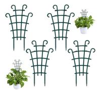 4 Pcs Small Trellis For Potted Plants Stackable, Plastic Plant Support, Indoor Use For Climbing Plants Monstera Pothos Ivy