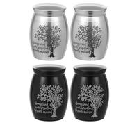 4 Pcs Small Urns for Human Ashes, with Tree of Life Design, 4cm High Mini Keepsake Urns for Human Pet Ash - Your Wings Were Ready, But My Heart Was Not