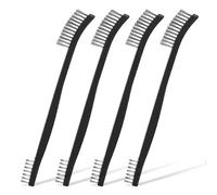 4 Pcs Small Wire Brushes for Cleaning, Thin Wire Brush, Double-Ended Detail Cleaning Brush for Cleanings Welding Slag and Rust