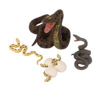 4 Pcs Snake Growth Cycle Model Toys Realistic Educational Python Life Cycle Figurines for Kids Safe PVC