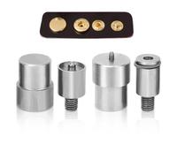 4 Pcs Snap Button Die Set, Stainless Steel Press Button Die Snaps Tool Mould for Clothing, Snap Fastener, No-sew Button