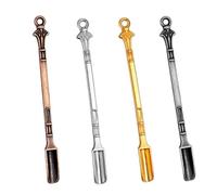 4 Pcs Snuff Spoon Mini Shovel Spoon Spatula Medicine Spoon for Filling Vials with Medicine Dab Salts Herbs Wax Oil Sand