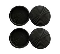 4 Pcs Sofa Leg Floor Protectors,Furnitures Cups Rubber Feet Carpet Protector Cup Pad Table Grips Bed Non Slip Castor Non-Slip Black Covers Round Foot Protect Cabinet 2.5inch,for Chairs Coaster Garden