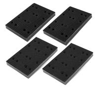 4 Pcs Soft Black Foam Sanding Pads for Support Sanding Discs, Durable Sander Interface Pad with Hoop and Loop Design, Compatible with Festool RTS 400 RS 400 RTSC 400 Orbital Sander